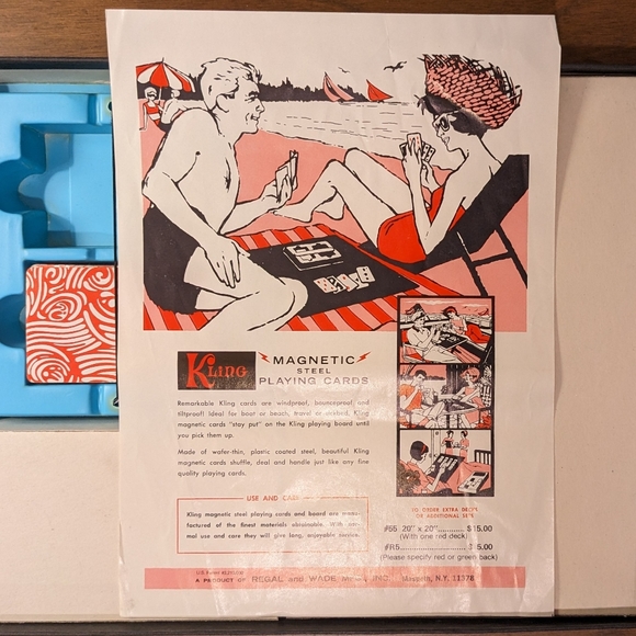 Vintage Kling Magnetic Playing Cards & Board - Picture 6 of 12